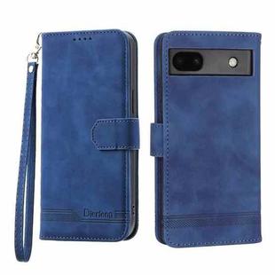 For Google Pixel 6a Dierfeng Dream Line TPU + PU Leather Phone Case(Blue)