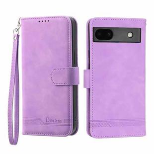 For Google Pixel 6a Dierfeng Dream Line TPU + PU Leather Phone Case(Purple)