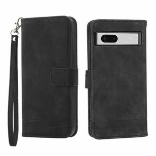 For Google Pixel 7a Dierfeng Dream Line TPU + PU Leather Phone Case(Black)