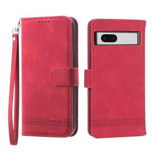 For Google Pixel 7a Dierfeng Dream Line TPU + PU Leather Phone Case(Red)