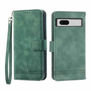 For Google Pixel 7a Dierfeng Dream Line TPU + PU Leather Phone Case(Green)