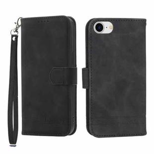 For iPhone 6/7/8/SE 2020/SE 2022 Dierfeng Dream Line TPU + PU Leather Phone Case(Black)