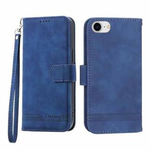 For iPhone 6/7/8/SE 2020/SE 2022 Dierfeng Dream Line TPU + PU Leather Phone Case(Blue)