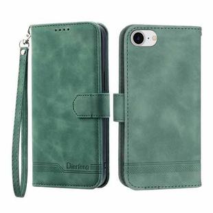 For iPhone 6/7/8/SE 2020/SE 2022 Dierfeng Dream Line TPU + PU Leather Phone Case(Green)