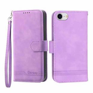 For iPhone 6/7/8/SE 2020/SE 2022 Dierfeng Dream Line TPU + PU Leather Phone Case(Purple)