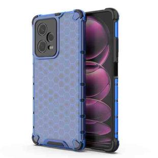 For Xiaomi Poco X5 Pro Shockproof Honeycomb PC + TPU Phone Case(Blue)