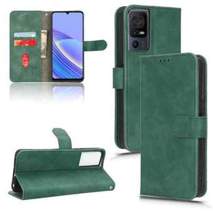 For TCL 40SE Skin Feel Magnetic Flip Leather Phone Case(Green)