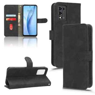 For ZTE Libero 5G III Skin Feel Magnetic Flip Leather Phone Case(Black)