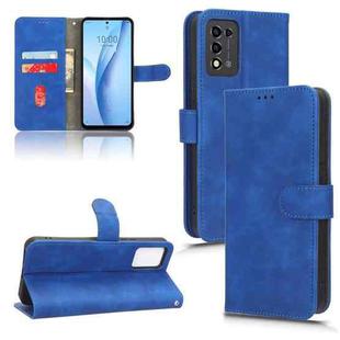 For ZTE Libero 5G III Skin Feel Magnetic Flip Leather Phone Case(Blue)