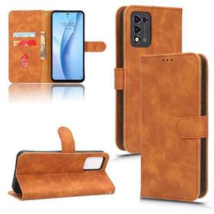 For ZTE Libero 5G III Skin Feel Magnetic Flip Leather Phone Case(Brown)