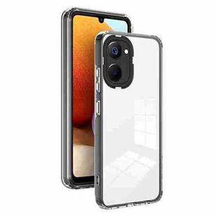 For Realme 10 4G 3 in 1 Clear TPU Color PC Frame Phone Case(Black)
