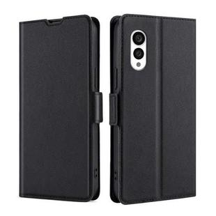 For Fujitsu Arrows N F-51C Ultra-thin Voltage Side Buckle Horizontal Flip Leather Phone Case(Black)