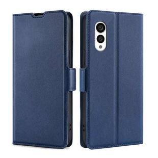 For Fujitsu Arrows N F-51C Ultra-thin Voltage Side Buckle Horizontal Flip Leather Phone Case(Blue)