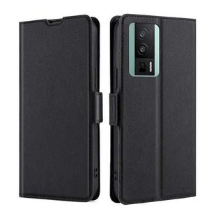 For Xiaomi Redmi K60 / K60 Pro Ultra-thin Voltage Side Buckle Horizontal Flip Leather Phone Case(Black)