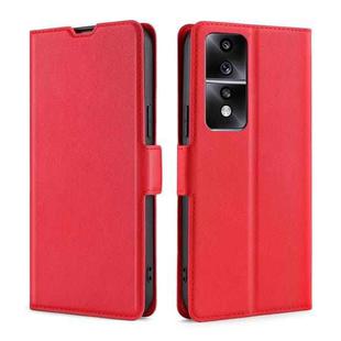 For Honor 80 GT Ultra-thin Voltage Side Buckle Horizontal Flip Leather Phone Case(Red)