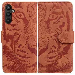 For Tecno Pova 4 Pro Tiger Embossing Pattern Flip Leather Phone Case(Brown)