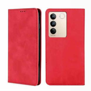 For vivo S16 / S16 Pro Skin Feel Magnetic Horizontal Flip Leather Phone Case(Red)