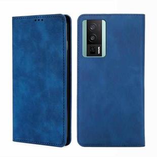 For Xiaomi Redmi K60 / K60 Pro Skin Feel Magnetic Horizontal Flip Leather Phone Case(Blue)