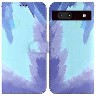 For Google Pixel 7a Watercolor Pattern Flip Leather Phone Case(Winter Snow)