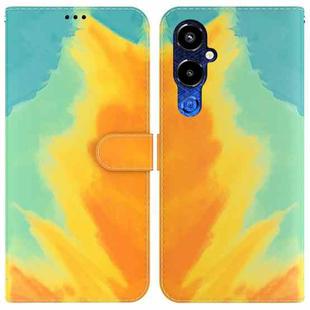 For Tecno Pova 4 Pro Watercolor Pattern Flip Leather Phone Case(Autumn Leaf)