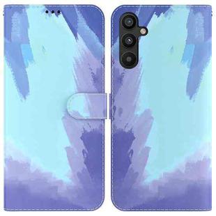 For Samsung Galaxy A54 5G Watercolor Pattern Flip Leather Phone Case(Winter Snow)