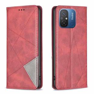 For Xiaomi Redmi 12C Prismatic Invisible Magnetic Leather Phone Case(Red)