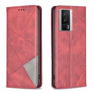 For Xiaomi Redmi K60 / K60 Pro Prismatic Invisible Magnetic Leather Phone Case(Red)