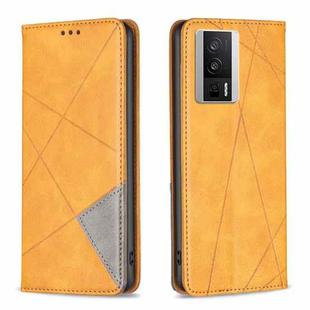 For Xiaomi Redmi K60 / K60 Pro Prismatic Invisible Magnetic Leather Phone Case(Yellow)
