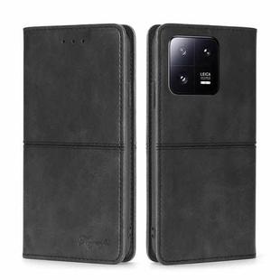 For Xiaomi 13 Pro Cow Texture Magnetic Horizontal Flip Leather Phone Case(Black)