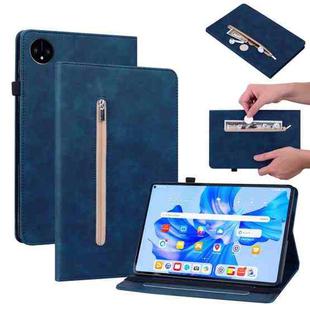 For Huawei MatePad Pro 11 2022 Skin Feel Solid Color Zipper Leather Tablet Case(Blue)