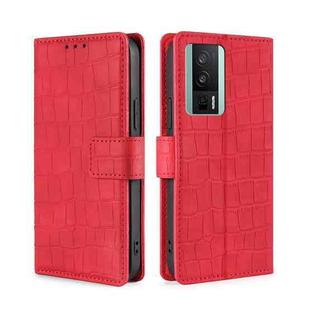 For Xiaomi Redmi K60 / K60 Pro Skin Feel Crocodile Magnetic Clasp Leather Phone Case(Red)