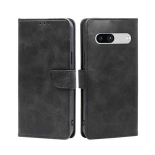 For Google Pixel 7a Calf Texture Buckle Flip Leather Phone Case(Black)