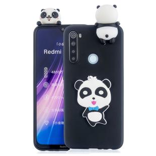 For Xiaomi Redmi Note 8 Shockproof 3D Lying Cartoon TPU Protective Case(Panda with Blue Bow)