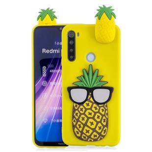 For Xiaomi Redmi Note 8 Shockproof 3D Lying Cartoon TPU Protective Case(Pineapple)