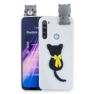 For Xiaomi Redmi Note 8 Shockproof 3D Lying Cartoon TPU Protective Case(Little Black Cat)