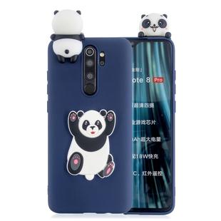 For Xiaomi Redmi Note 8 Pro Shockproof 3D Lying Cartoon TPU Protective Case(Panda)