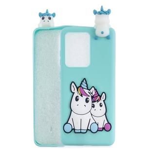 For Huawei P40 Shockproof 3D Lying Cartoon TPU Protective Case(Couple Unicorn)