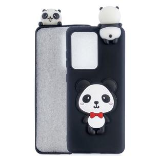 For Huawei P40 Shockproof 3D Lying Cartoon TPU Protective Case(Panda with Red Bow)