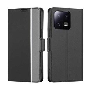 For Xiaomi 13 Pro Twill Texture Side Button Leather Phone Case(Black)