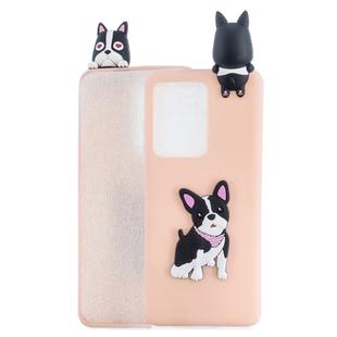 For Galaxy S20 Ultra Shockproof 3D Lying Cartoon TPU Protective Case(Cute Dog)