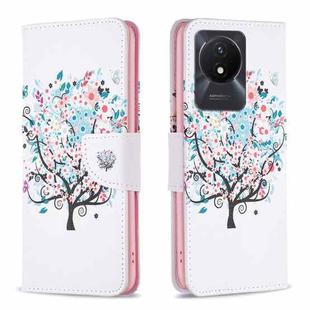 For vivo Y02 4G Drawing Pattern Leather Phone Case(Tree)