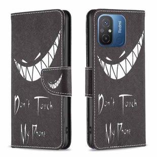 For Xiaomi Redmi 12C Drawing Pattern Leather Phone Case(Smirk)