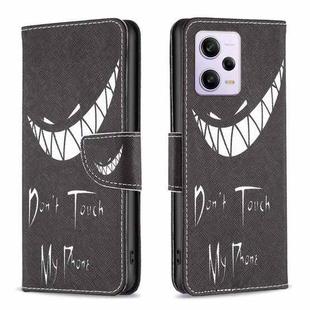 For Xiaomi Redmi Note 12 Pro+ Global Drawing Pattern Leather Phone Case(Smirk)