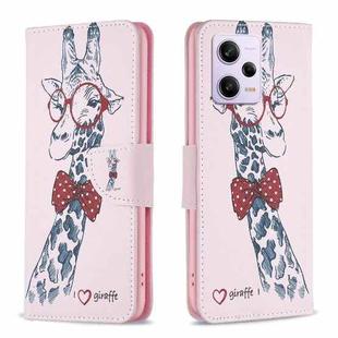 For Xiaomi Redmi Note 12 Pro 5G Global Drawing Pattern Leather Phone Case(Deer)