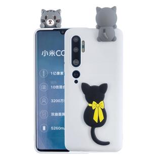 For Xiaomi Mi Note 10 Shockproof 3D Lying Cartoon TPU Protective Case(Little Black Cat)