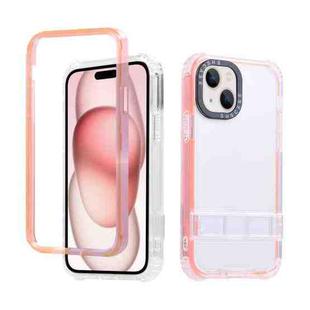 For iPhone 15 Plus 2 in 1 360 Invisible Holder Phone Case(Orange)