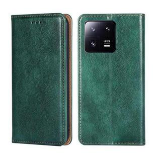 For Xiaomi 13 Pro Gloss Oil Solid Color Magnetic Leather Phone Case(Green)