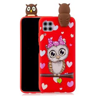 For Huawei P40 Lite Shockproof Cartoon TPU Protective Case(Red Owl)