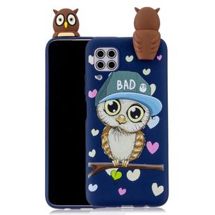 For Huawei P40 Lite Shockproof Cartoon TPU Protective Case(Blue Owl)