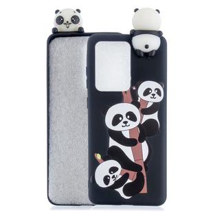 For Huawei P40 Pro Shockproof Cartoon TPU Protective Case(Three Pandas)